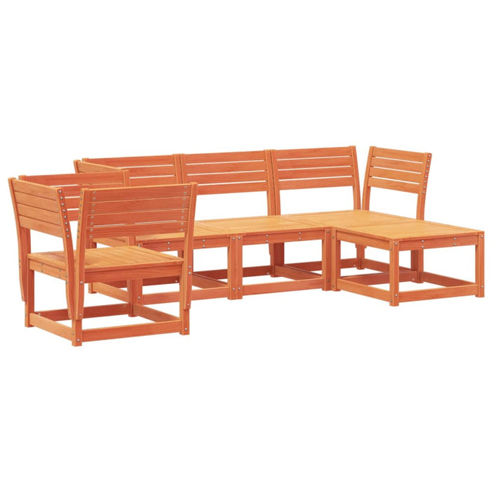 Set mobilier pentru grădină 4 piese,maro ceruit, lemn masiv pin - WALTI WALTI