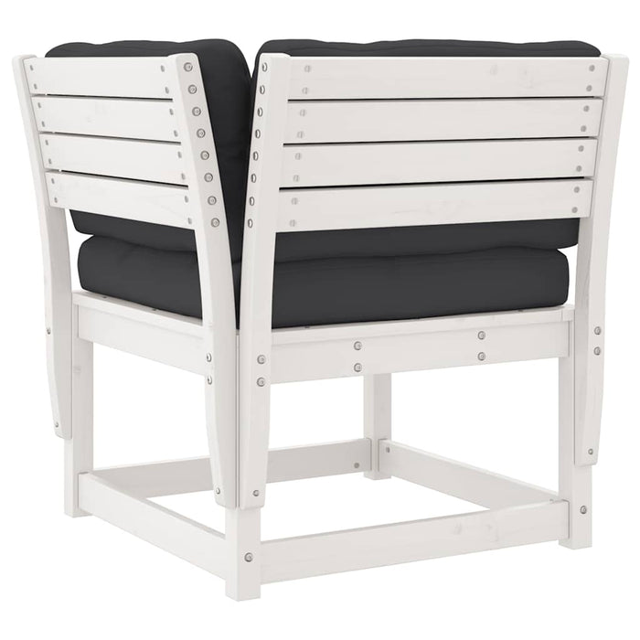 Set mobilier de grădină cu perne, 7 piese, lemn masiv de pin WALTI