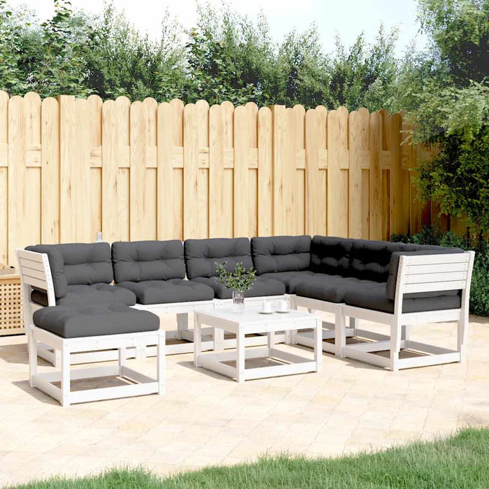 Set mobilier de grădină cu perne, 7 piese, lemn masiv de pin WALTI