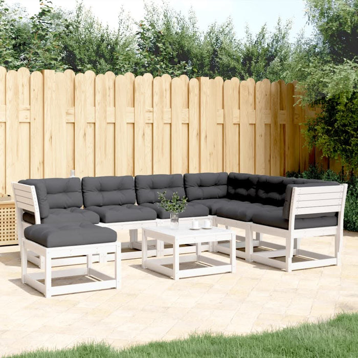 Set mobilier de grădină cu perne, 7 piese, lemn masiv de pin - WALTI WALTI
