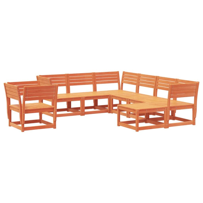 Set mobilier pentru grădină 8 piese,maro ceruit, lemn masiv pin - WALTI WALTI