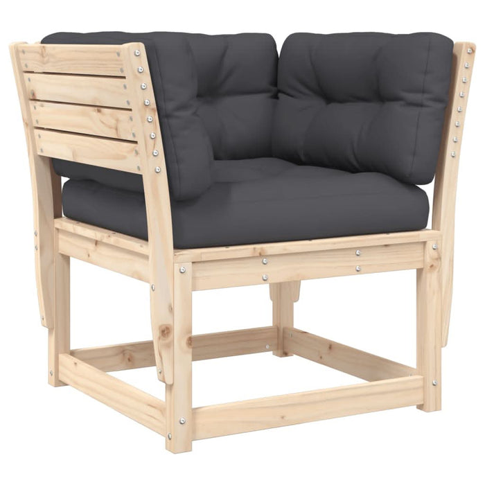 Set mobilier de grădină cu perne, 8 piese, lemn masiv de pin - WALTI WALTI