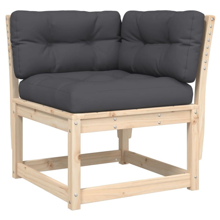 Set mobilier de grădină cu perne, 8 piese, lemn masiv de pin - WALTI WALTI