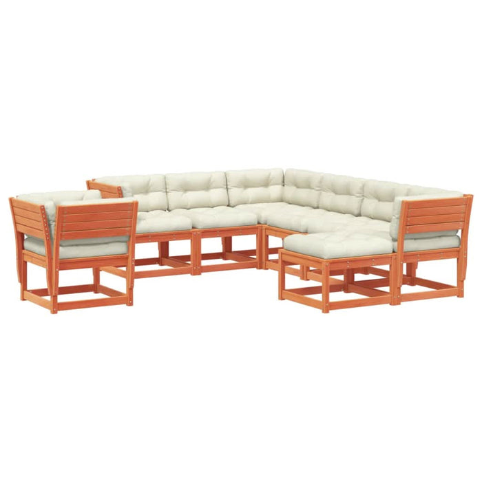 Set mobilier de grădină cu perne, 8 piese, lemn masiv de pin - WALTI WALTI