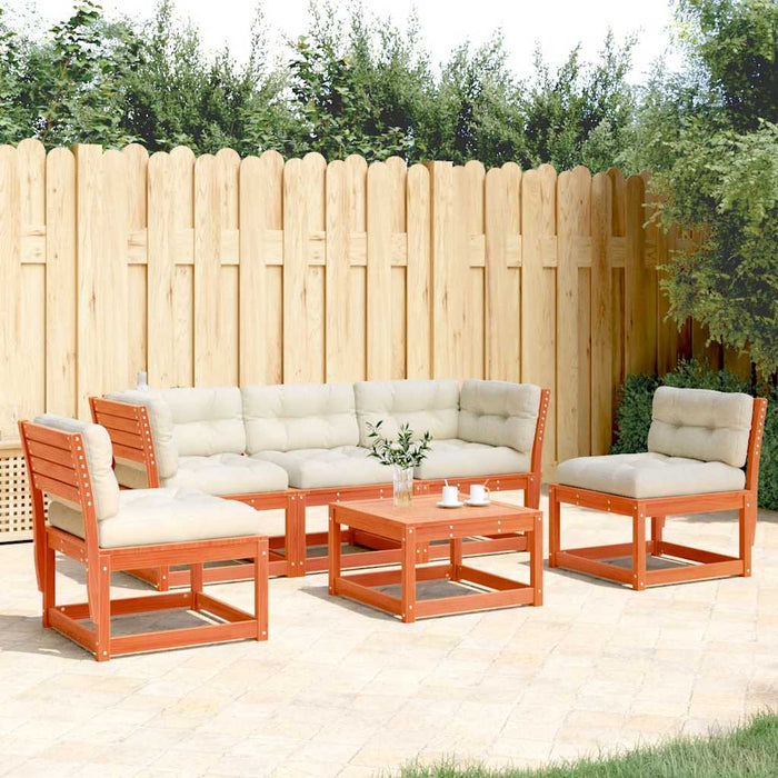 Set mobilier de grădină cu perne, 5 piese, lemn masiv de pin WALTI