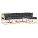 Set canapele de grădină cu perne, 5 piese, lemn masiv de pin - WALTI WALTI
