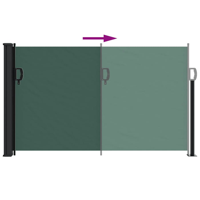 Copertină laterală retractabilă, verde închis, 117x300 cm - WALTI WALTI