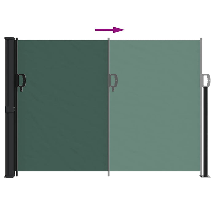 Copertina laterală retractabilă, verde închis, 140x300 cm - WALTI WALTI