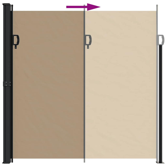 Copertina laterală retractabilă, gri taupe, 200x300 cm - WALTI WALTI