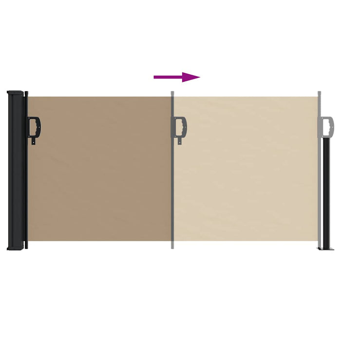 Copertina laterală retractabilă, gri taupe, 100x500 cm - WALTI WALTI