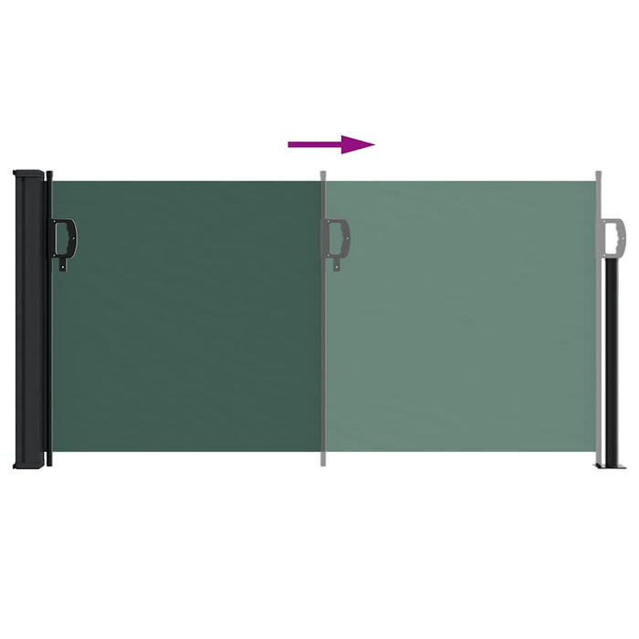 Copertina laterală retractabilă, verde închis, 100x500 cm - WALTI WALTI