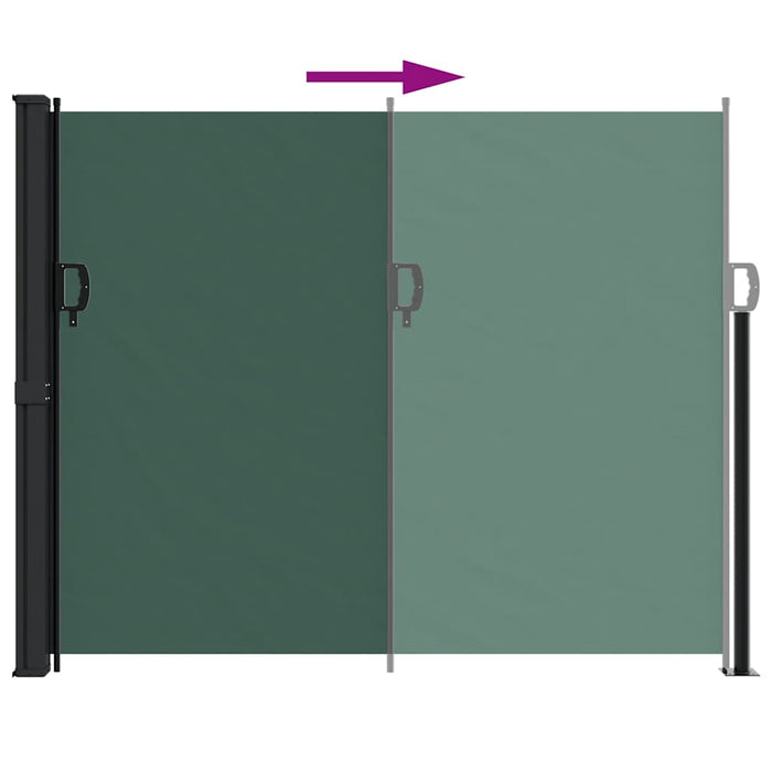 Copertina laterală retractabilă, verde închis, 160x500 cm - WALTI WALTI