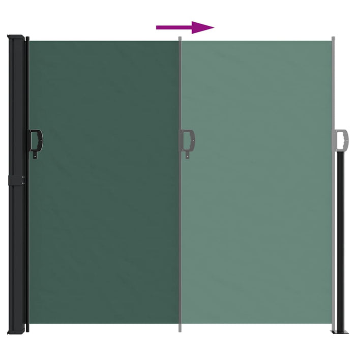 Copertina laterală retractabilă, verde închis, 180x500 cm - WALTI WALTI