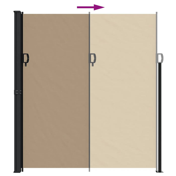 Copertina laterală retractabilă, gri taupe, 220x500 cm - WALTI WALTI