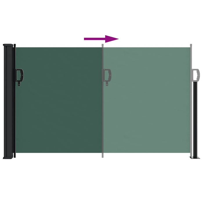 Copertină laterală retractabilă, verde închis, 120 x 600 cm WALTI