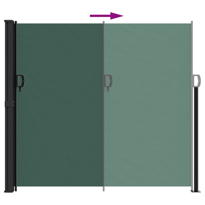 Copertină laterală retractabilă, verde închis, 180x600 cm WALTI