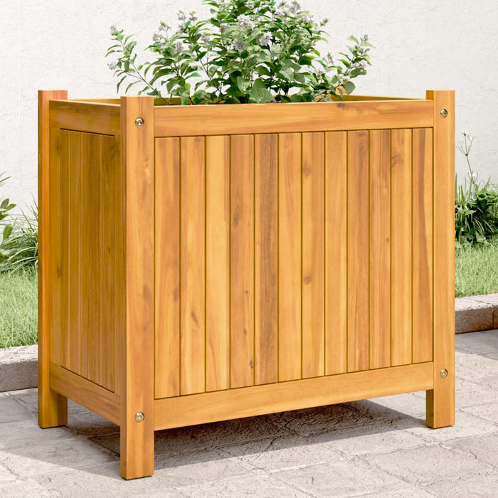 Jardinieră de grădină cu căptușeală, 54x31x50 cm, lemn acacia - WALTI WALTI