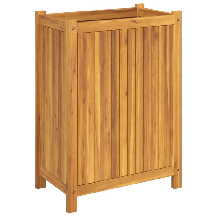 Jardinieră de grădină cu căptușeală, 54x31x75 cm, lemn acacia - WALTI WALTI