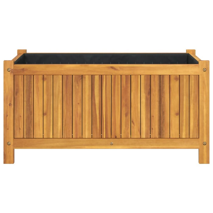 Jardinieră de grădină cu căptușeală, 80x42x40 cm, lemn acacia - WALTI WALTI