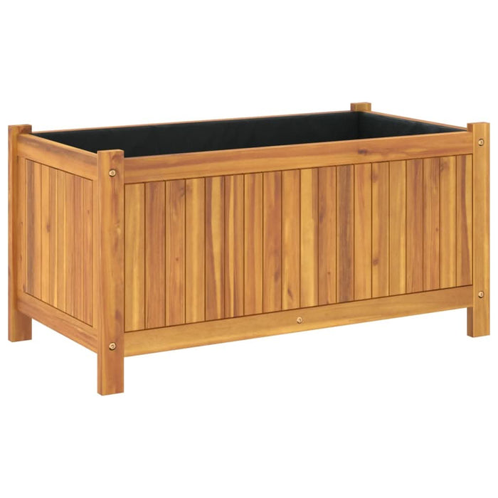 Jardinieră de grădină cu căptușeală, 80x42x40 cm, lemn acacia - WALTI WALTI