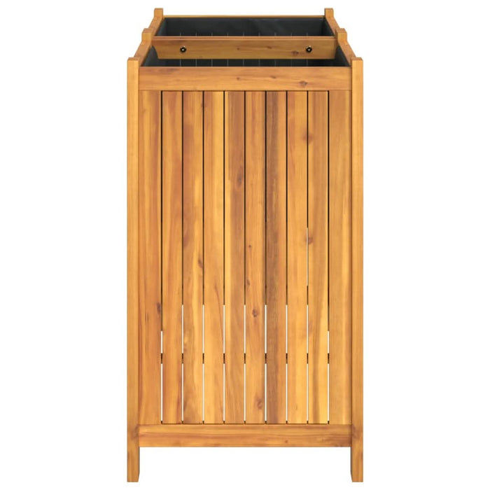 Jardinieră de grădină cu căptușeală, 84x42x75 cm, lemn acacia - WALTI WALTI