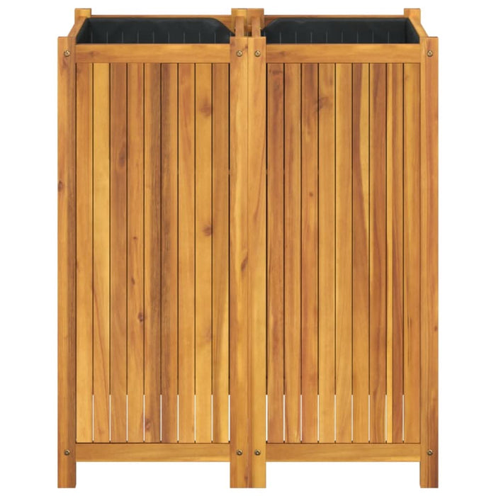 Jardinieră de grădină cu căptușeală, 84x42x100 cm, lemn acacia - WALTI WALTI