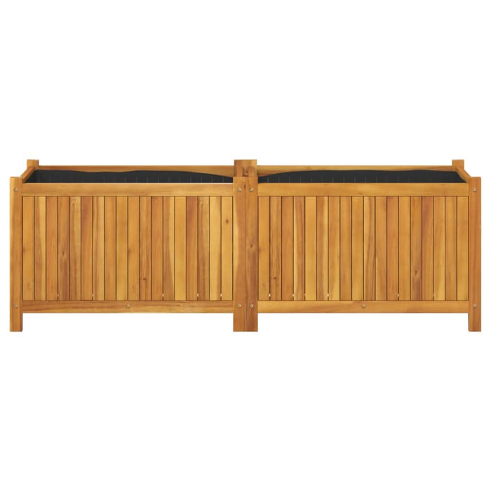 Jardinieră de grădină cu căptușeală 153x38,5x50 cm, lemn acacia - WALTI WALTI