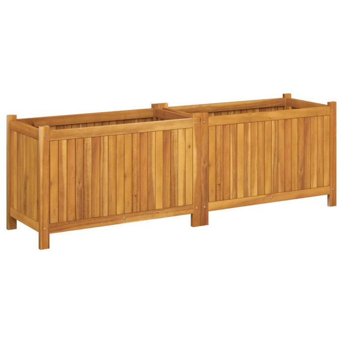 Jardinieră de grădină cu căptușeală 153x38,5x50 cm, lemn acacia - WALTI WALTI