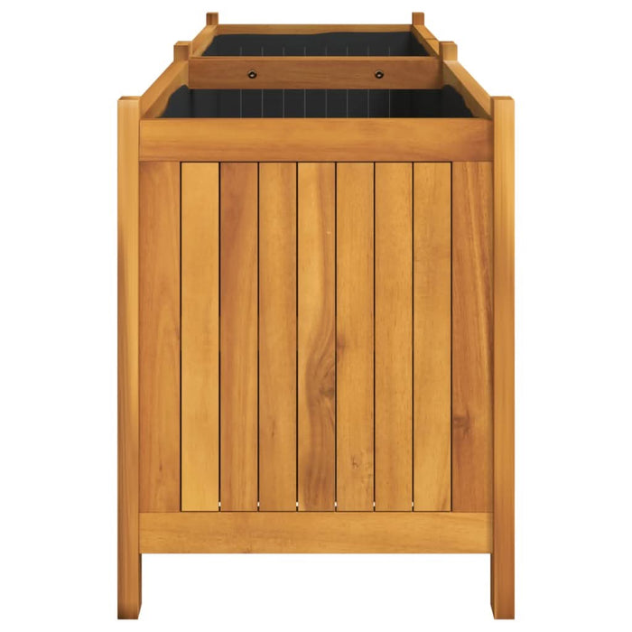 Jardinieră de grădină cu căptușeală 153x38,5x50 cm, lemn acacia - WALTI WALTI