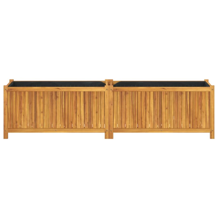 Jardinieră de grădină cu căptușeală 199x38,5x50 cm, lemn acacia - WALTI WALTI