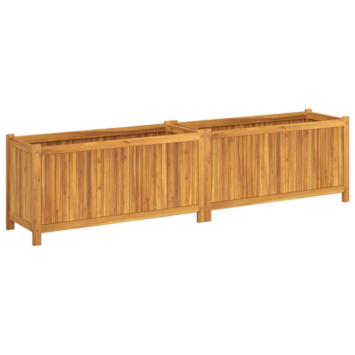 Jardinieră de grădină cu căptușeală 199x38,5x50 cm, lemn acacia - WALTI WALTI
