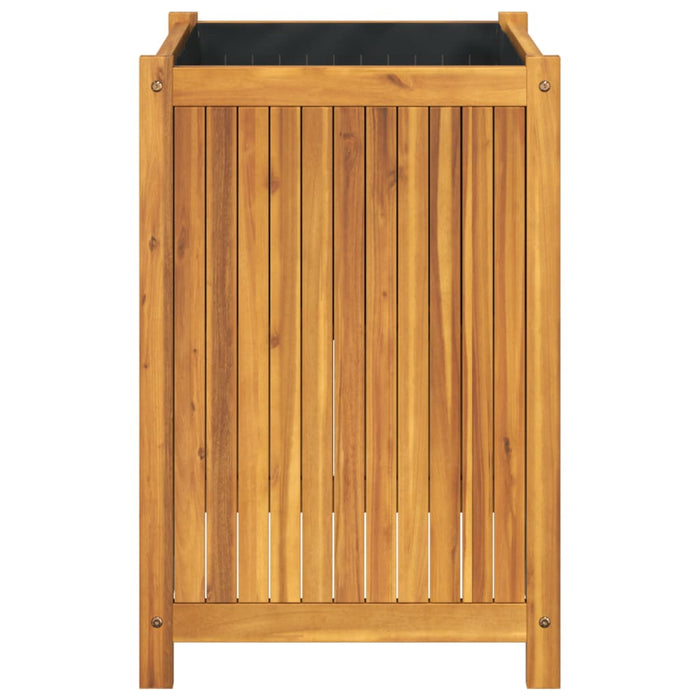Jardinieră de grădină cu căptușeală, 50x50x75 cm, lemn acacia - WALTI WALTI