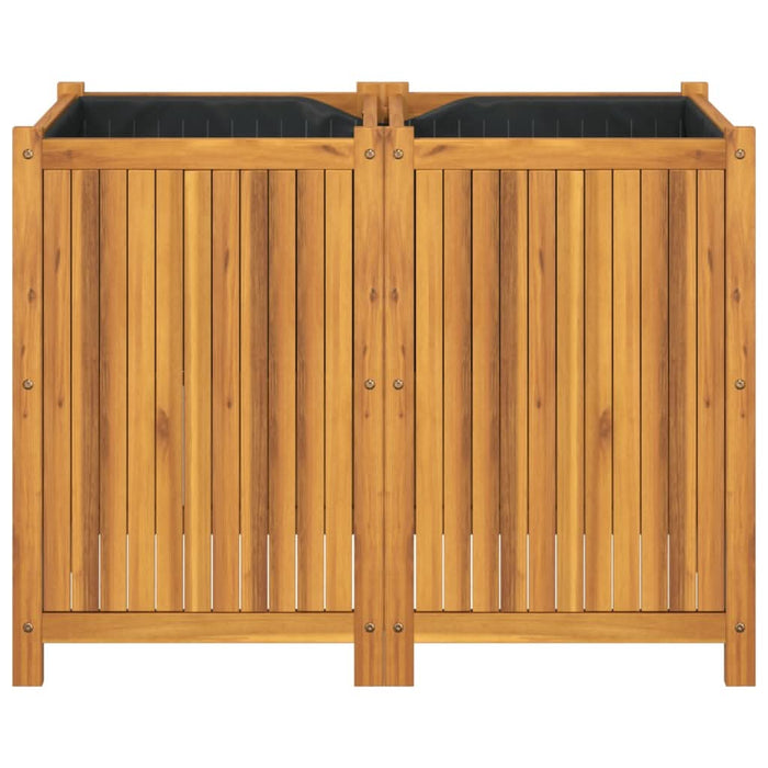 Jardinieră de grădină cu căptușeală, 100x50x75 cm, lemn acacia - WALTI WALTI