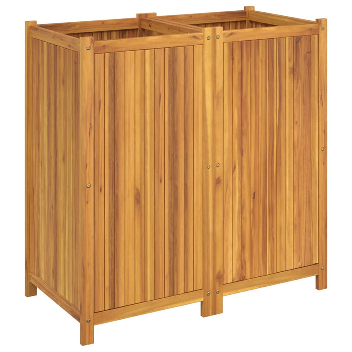 Jardinieră de grădină cu căptușeală, 100x50x100 cm, lemn acacia - WALTI WALTI