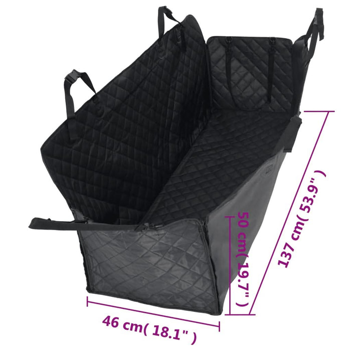 Husă scaun auto pentru câini, negru, 137x46x50 cm - WALTI WALTI