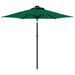 Umbrelă soare de grădină stâlp din lemn verde 225x225x212 cm - WALTI WALTI