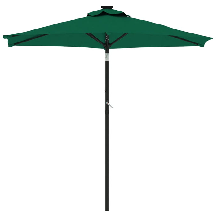 Umbrelă soare de grădină stâlp din lemn verde 225x225x212 cm - WALTI WALTI