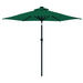 Umbrelă soare de grădină stâlp din lemn verde 225x225x212 cm - WALTI WALTI