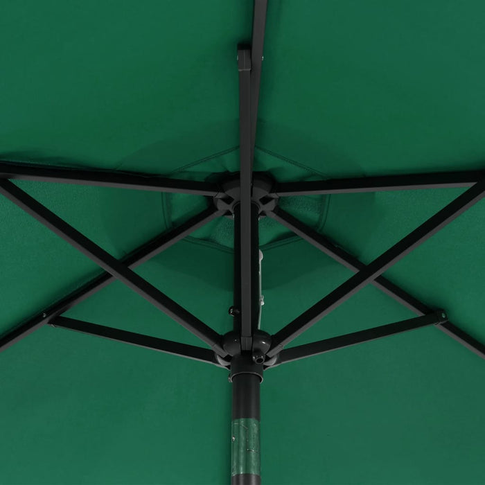 Umbrelă soare de grădină stâlp din lemn verde 225x225x212 cm - WALTI WALTI