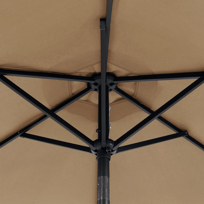 Umbrelă soare de grădină stâlp din oțel, taupe, 225x225x212 cm - WALTI WALTI