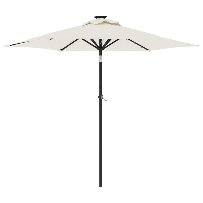 Umbrelă soare de grădină stâlp din oțel/LED alb 225x225x212 cm - WALTI WALTI