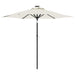 Umbrelă soare de grădină stâlp din oțel/LED alb 225x225x212 cm - WALTI WALTI