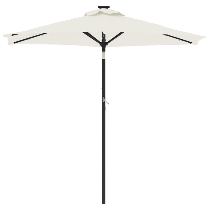 Umbrelă soare de grădină stâlp din oțel/LED alb 225x225x212 cm - WALTI WALTI