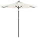 Umbrelă soare de grădină stâlp din oțel/LED alb 225x225x212 cm - WALTI WALTI