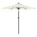 Umbrelă soare de grădină stâlp din oțel/LED alb 225x225x212 cm - WALTI WALTI