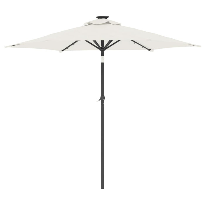 Umbrelă soare de grădină stâlp din oțel/LED alb 225x225x212 cm - WALTI WALTI