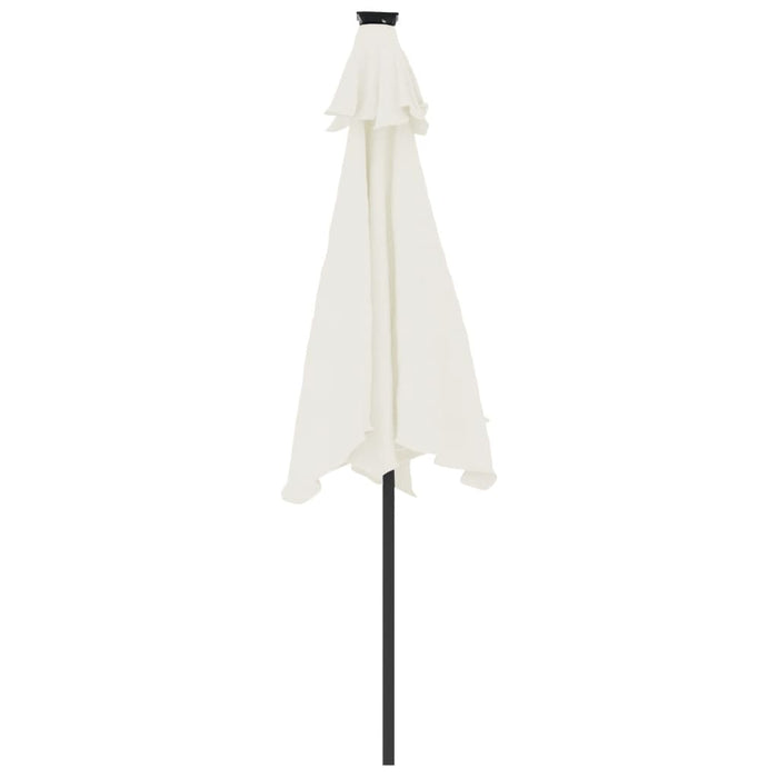 Umbrelă soare de grădină stâlp din oțel/LED alb 225x225x212 cm - WALTI WALTI