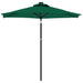 Umbrelă soare de grădină stâlp din oțel/LED verde 225x225x212cm - WALTI WALTI