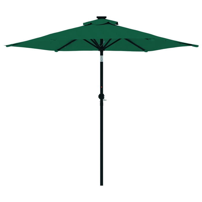 Umbrelă soare de grădină stâlp din oțel/LED verde 225x225x212cm - WALTI WALTI