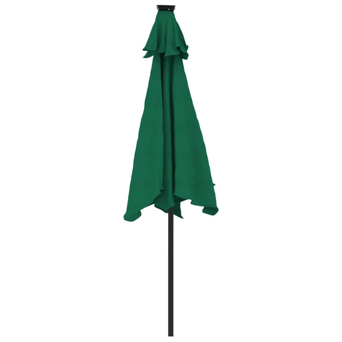 Umbrelă soare de grădină stâlp din oțel/LED verde 225x225x212cm - WALTI WALTI